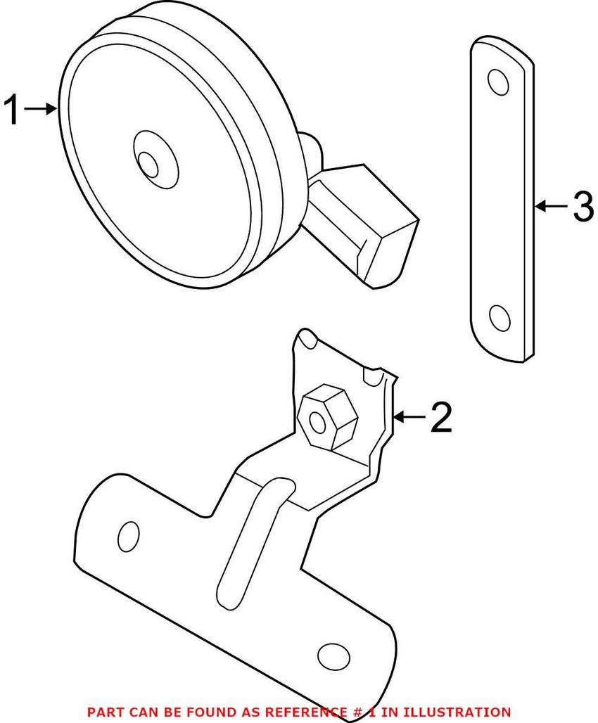 VW Anti-Theft Alarm Siren 2H0951115A